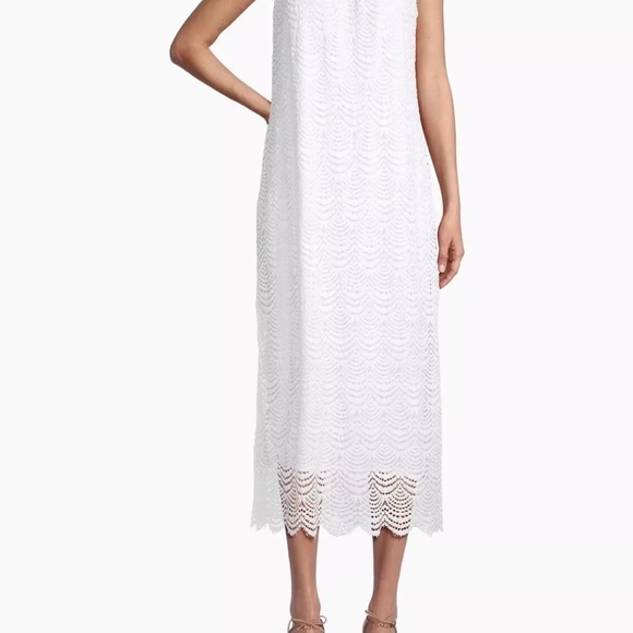 LILLY PULITZER White Lace Midi Dress M | Bridal Shower Rehearsal Dinner NWT - Picture 12 of 12